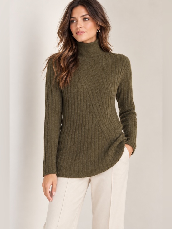 Vince Sweaters - Vince Ribbed Wool-Cashmere Blend Sweater Size Medium